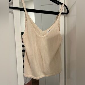 Reformation white sweater tank